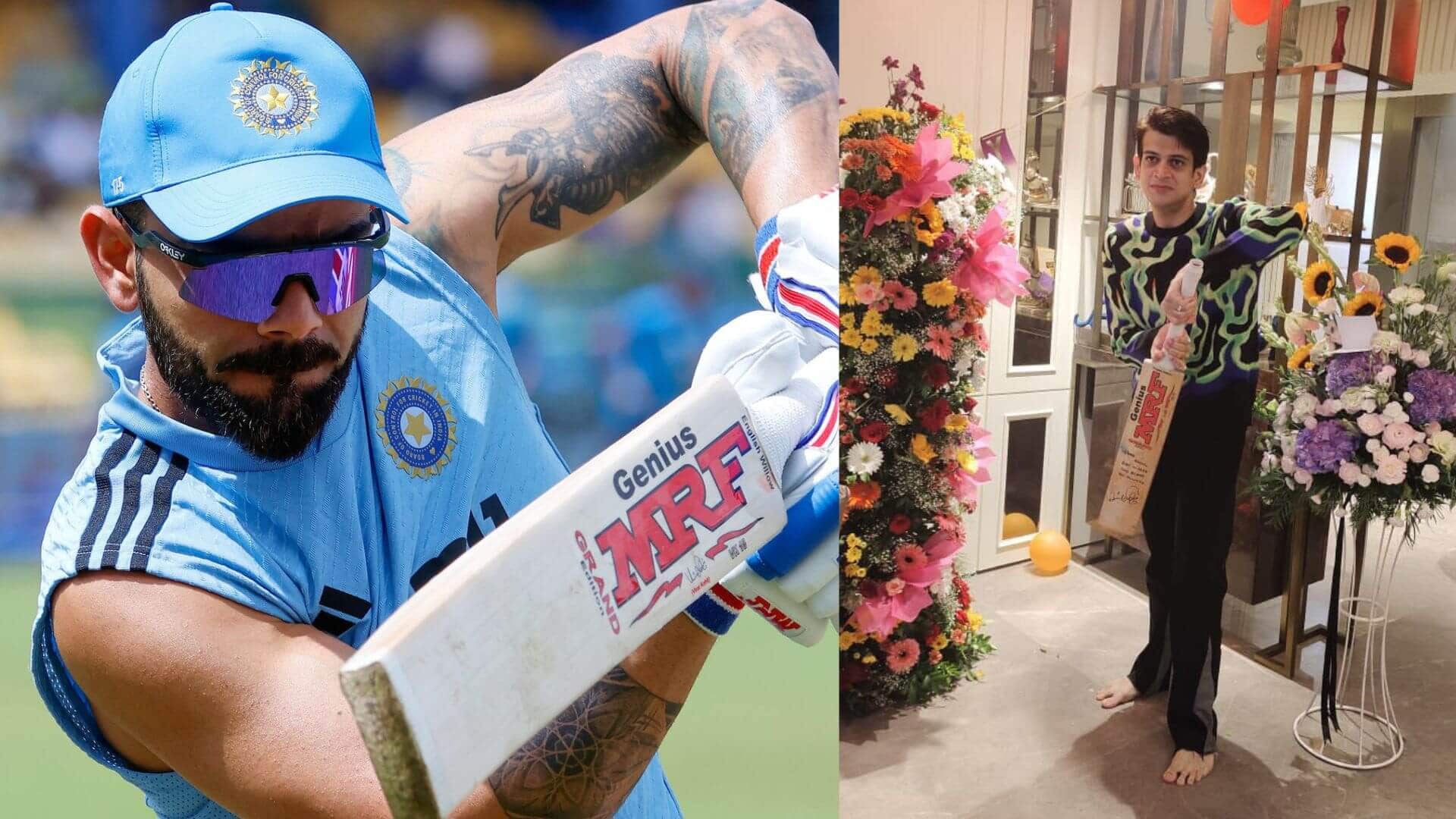 Virat Kohli Presents Autographed Bat To his Politician Fan [See Pics]